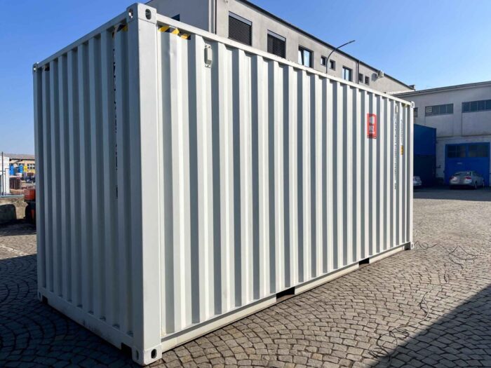 Contenitore 20 piedi High Cube con porte avvolgibili