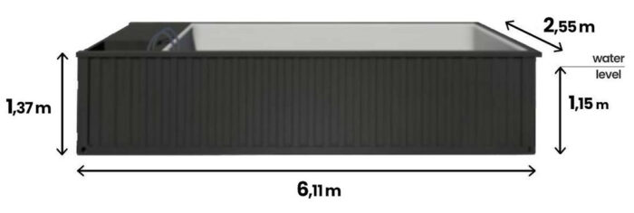 Piscina Contenitore Premium 6,2 x 2,5 m